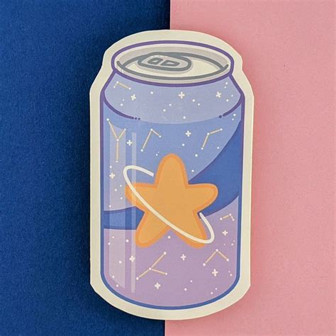 Space themed aesthetic soda can laptop sticker | Galactic sticker | Aesthetic Stickers Soda Can ...