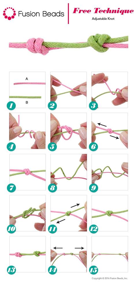 An adjustable knot is the perfect way to finish many cord jewelry ...