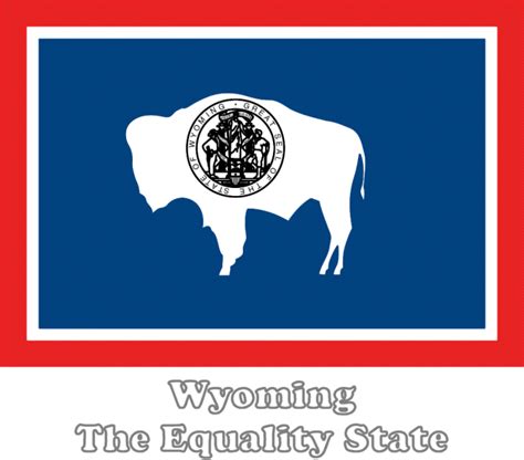 Large, Horizontal, Printable Wyoming State Flag, from NETSTATE.COM