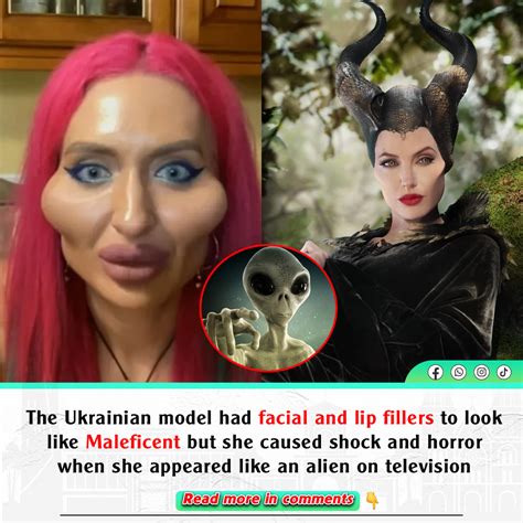 The Ukrainian model had facial and lip fillers to look like Maleficent ...