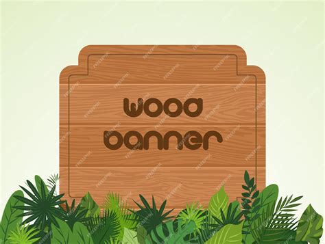 Premium Vector | Wood banner