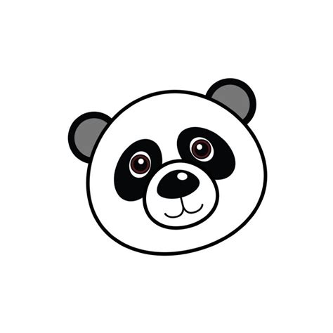 Cute vector Panda face free png - freepng