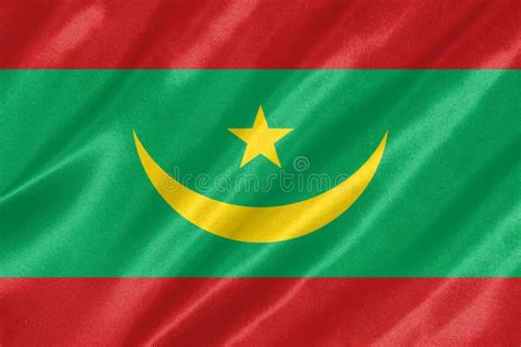 Mauritania Flag stock illustration. Illustration of satin - 137462223