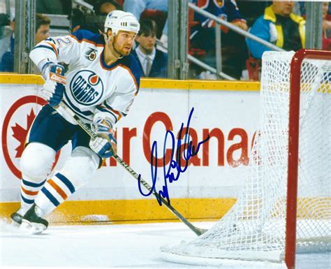 Autographed LUKE RICHARDSON 8X10 Edmonton Oilers Photo - Main Line ...