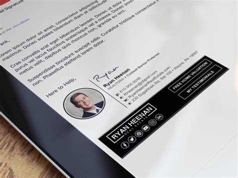 Custom HTML Email Signature for a Real Estate Agent on Behance