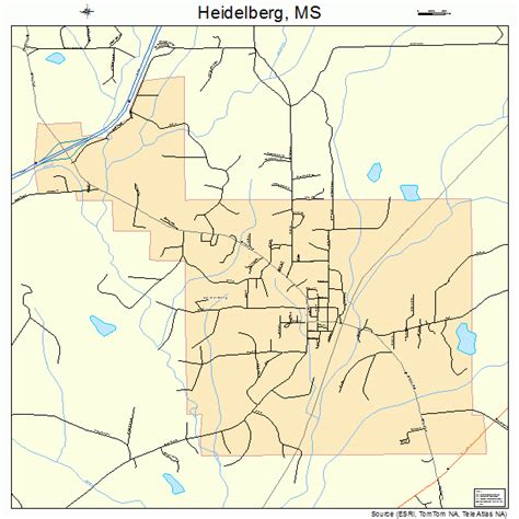 Heidelberg Mississippi Street Map 2831420