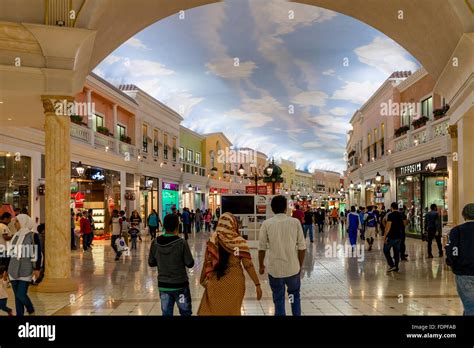 Colourful Shops At Villaggio Shopping Mall, Doha, Qatar Stock Photo - Alamy