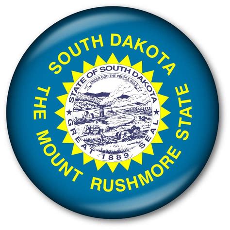 South-Dakota flag Buttons stock illustration. Illustration of gabon ...