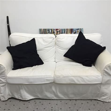 IKEA 2 Seater White Couch/Sofa, Furniture & Home Living, Furniture ...