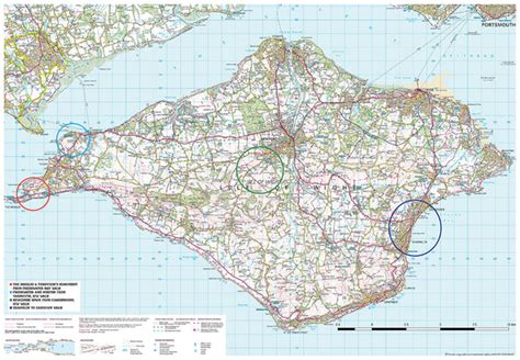 Isle of Wight Map of Surrounding Area | The Little Map Company