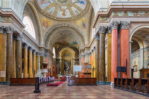 Interior Cathedral Basilica Also Called Eger Cathedral In Eger Hungary ...