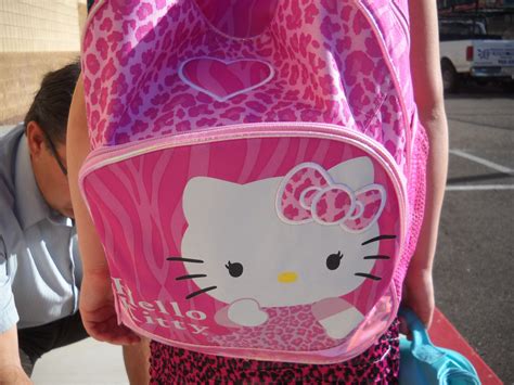 Her Hello Kitty backpack:):):) | Hello kitty backpacks, Kitty backpack, Hello kitty