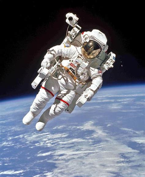 Astronaut Floating In Space Shuttle