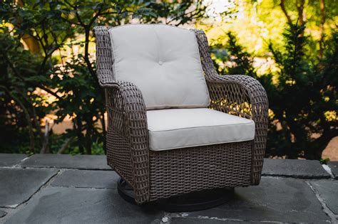 HAPLIFE Patio Wicker Swivel Rocker Chairs Rattan Outdoor Furniture ...