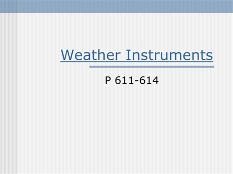 Weather Station Symbols