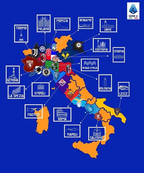 Map of all Serie A teams : r/soccer