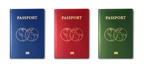 Free Vector | Vector collection of passports green red and blue