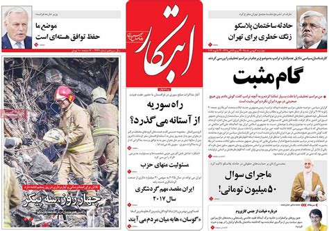 A Look at Iranian Newspaper Front Pages on January 23
