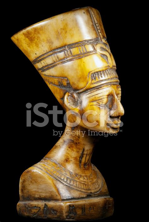 🔥 Free Download Bust Of Queen Nefertiti On Black Background Stock ...