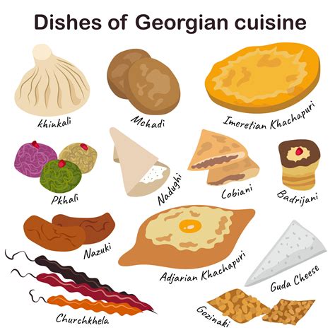 Set with national food of Georgia. Dishes of Georgian cuisine. 10933465 ...