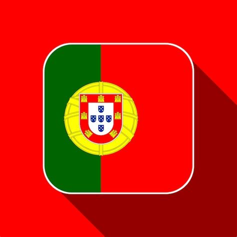 Portugal bandera colores oficiales ilustración vectorial | Vector Premium