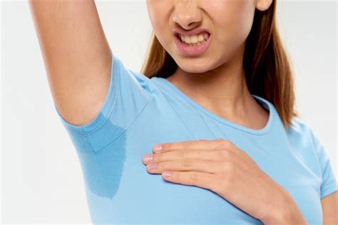 Premium Photo | Woman sweaty armpits, hyperhidrosis