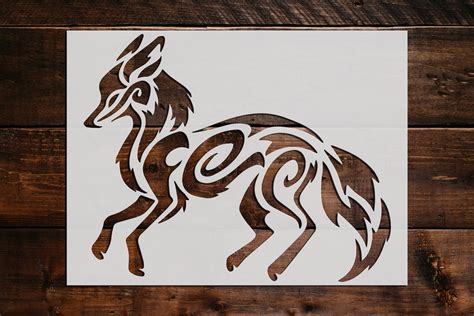 Fox Stencil Reusable Fox Stencil DIY Craft Stencil Large - Etsy