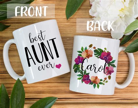 Best Aunt Ever Mug Personalized Aunt Mug Custom Aunt Gift | Etsy