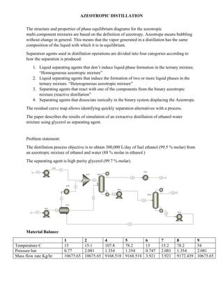 Azeotropic distillation 1 | PDF