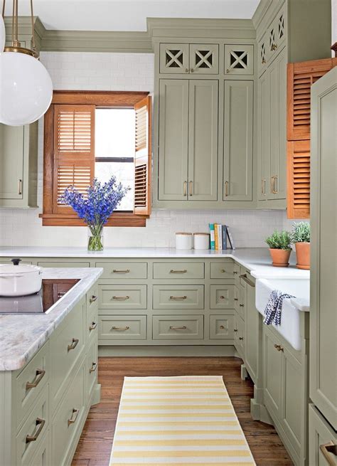 Green Kitchen Cabinet Paint Color Ideas - Image to u