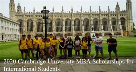 2020 Cambridge University MBA Scholarships for International Students