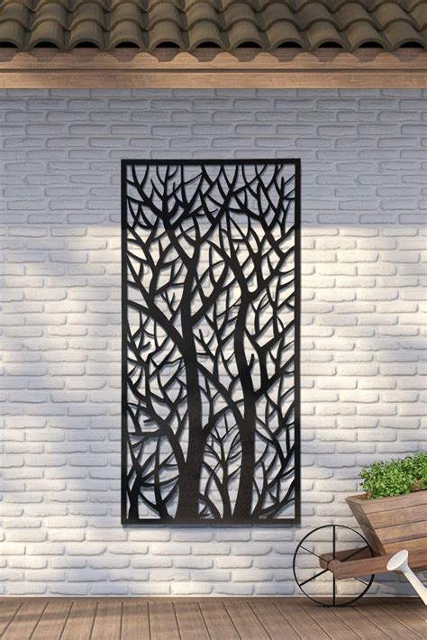 Printed Outdoor Garden Wall Art Panels Red Forest | ubicaciondepersonas ...