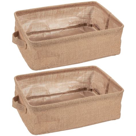 Fabric Storage Bins - 2-Pack Collapsible Organizer Bins, Linen Closet Storage Bins, Cloth ...