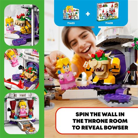 LEGO Super Mario Peach’s Castle Expansion Set 71408 Creative Building Toy Set; Collectible Toy ...