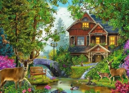 Our Home in the forest - Houses & Architecture Background Wallpapers on ...