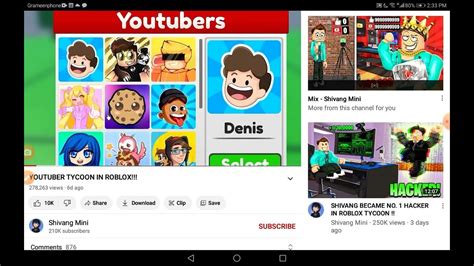 roblox Youtouber tycon shivang mini - YouTube