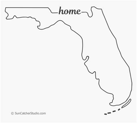 Transparent Florida Map Outline Png - Florida State Outline Home, Png ...