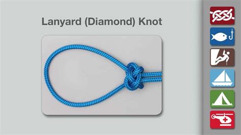 How to Tie a Lanyard (Diamond) Knot - YouTube