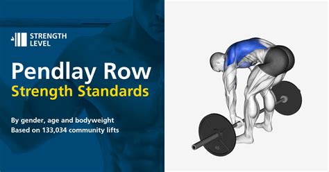 Pendlay Row Standards for Men and Women (lb) - Strength Level