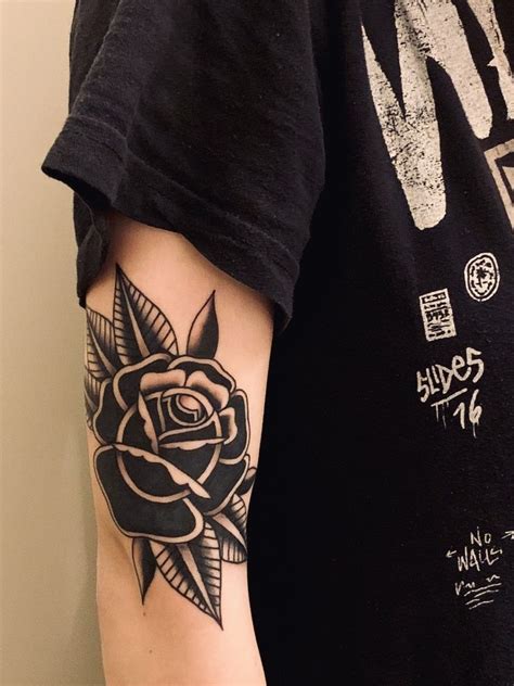 Traditional Rose Tattoo | Traditional rose tattoos, Black tattoos ...