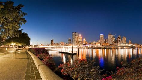 City skyline during night time, city, cityscape, lights, Brisbane HD ...