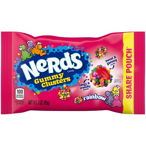 Nerds Gummy Clusters Rainbow Share Pouch - 3oz (85g) | Poppin Candy