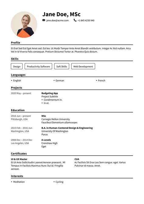 Resume Template – FlowCV