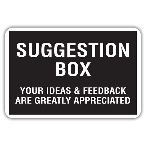 Suggestion Box Ideas