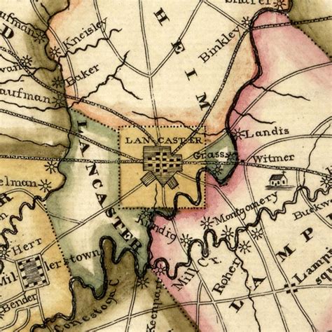 1821 Map of Lancaster County – Historic Preservation Trust of Lancaster County