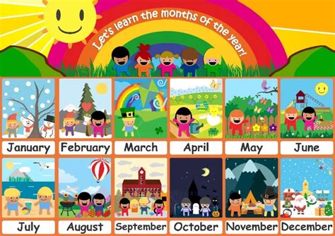 FREE Months of the year flashcards - Perfect for Kindergarten!