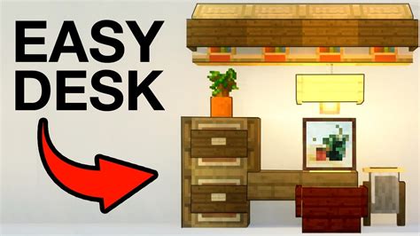 How To Build a Desk With Storage In Minecraft - YouTube