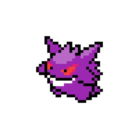 Pixilart - Gengar Pokemon Pixel Art by SethInAtor