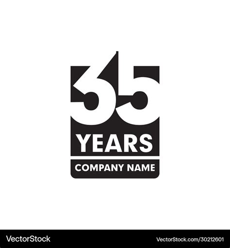 35th year anniversary emblem logo design Vector Image