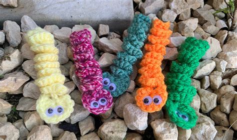 Worry Worm Fidget Desk Toy Crochet Worm Stress and Anxiety | Etsy